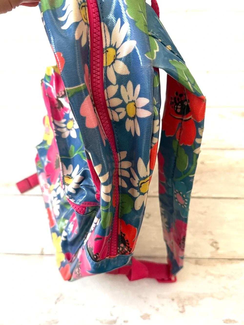 Cath Kids London Original Girls School Backpack Bags Blue Pink Floral Print